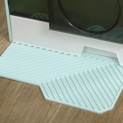 Hooded Cat Litter Tray with Scoop and Deodorizer - Light Blue