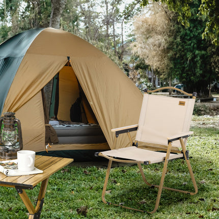Lightweight Folding Camping Chair for Adults - Khaki