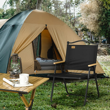 Lightweight Folding Camping Chair for Adults - Black