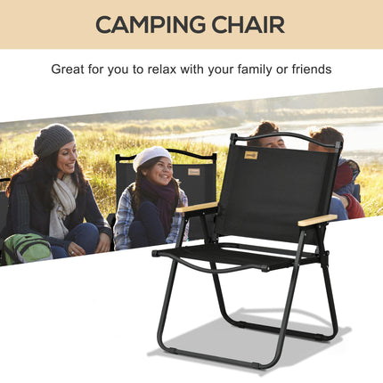 Lightweight Folding Camping Chair for Adults - Black