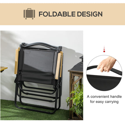 Lightweight Folding Camping Chair for Adults - Black