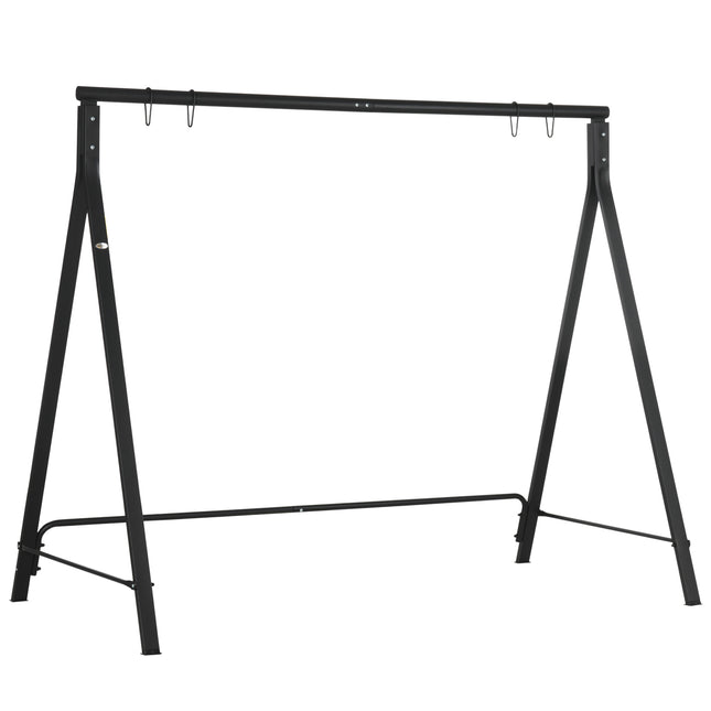 Heavy Duty Metal Porch Swing Stand 240kg Capacity Hanging Chair Frame - Black