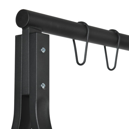 Heavy Duty Metal Porch Swing Stand 240kg Capacity Hanging Chair Frame - Black
