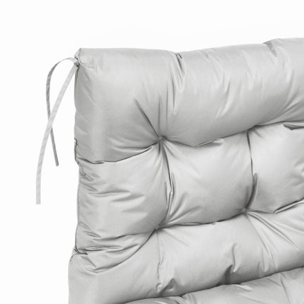 Garden Back Chair Cushion with Backrest for Indoor & Outdoor Seating - Light Grey