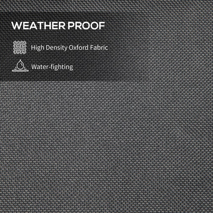 Patio Cantilever Parasol Cover with Zipper and Rod - Dark Grey