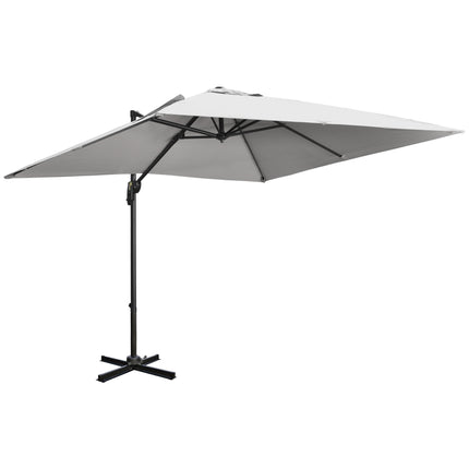 2.7 Metre Aluminium Frame Cantilever Parasol with Grey Canopy - Grey