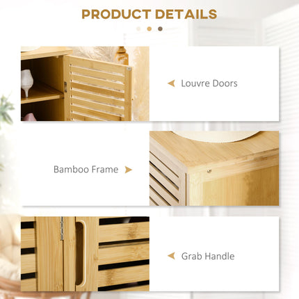 Rustic Shoe Cabinet, 3 Door Shoe Storage Cabinet with 8 Shelves, Natural Wood Finish