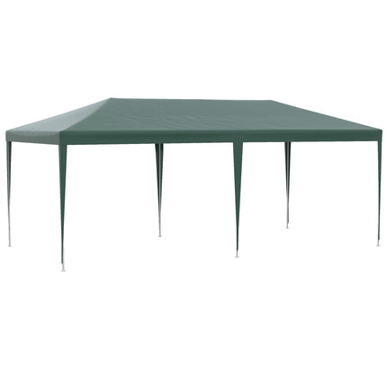 6x3 Metre Outdoor Party Tent Gazebo with Windows and Side Panels - Green