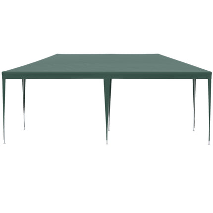 6x3 Metre Outdoor Party Tent Gazebo with Windows and Side Panels - Green