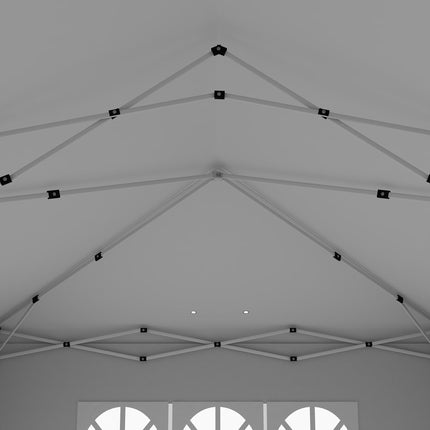 3 x 6 Metre Pop Up Gazebo Set with Sides and Windows - White