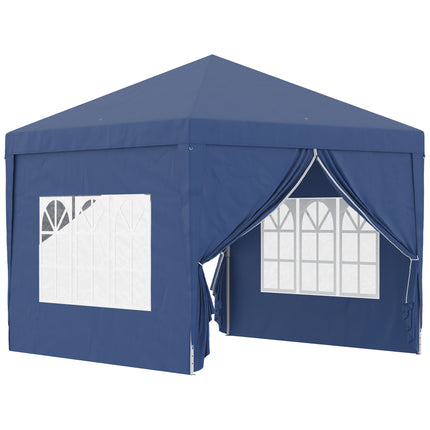 3 x 3 Metres Pop Up Water Resistant Gazebo Tent Canopy - Blue