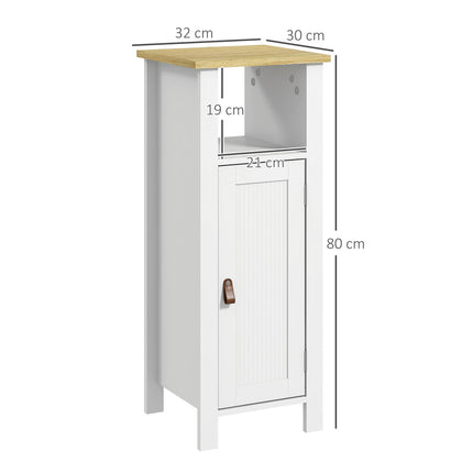 Slim Bathroom Storage Cabinet - White