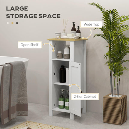 Slim Bathroom Storage Cabinet - White