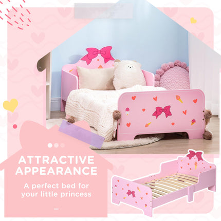 3PC Kids Bedroom Furniture Set with Bed, Dressing Table & Stool, Princess Theme - Pink