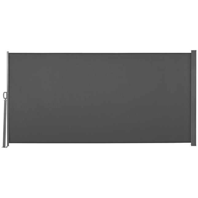 Retractable Sun Awning Screen 300x160 cm UV Protection and Privacy - Grey