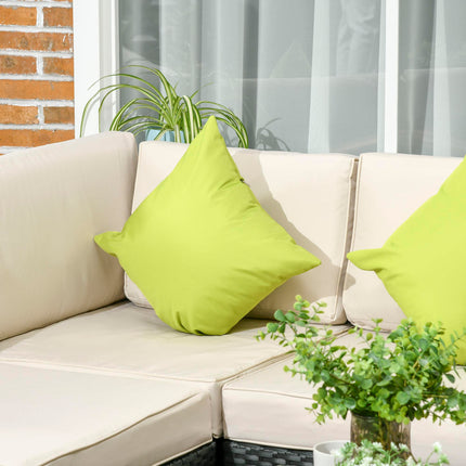 8 Piece PE Rattan Outdoor Corner Sofa Set with Cushions and Coffee Table - Black