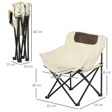 Lightweight Folding Camping Chair with Carry Bag - White