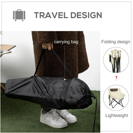 Lightweight Folding Camping Chair with Carry Bag - White