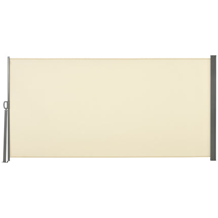 Retractable Sun Awning Privacy Screen 300x160cm - Cream White