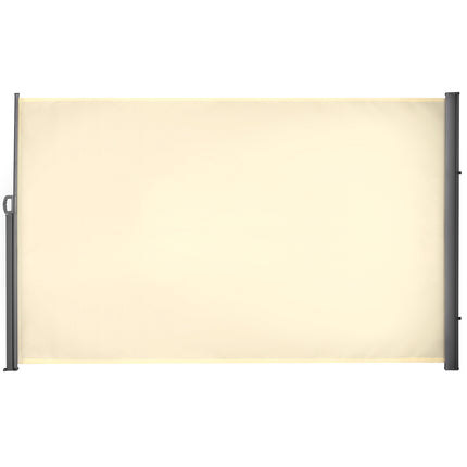 Retractable Outdoor Sun Awning Privacy Screen 300x180cm - Cream White