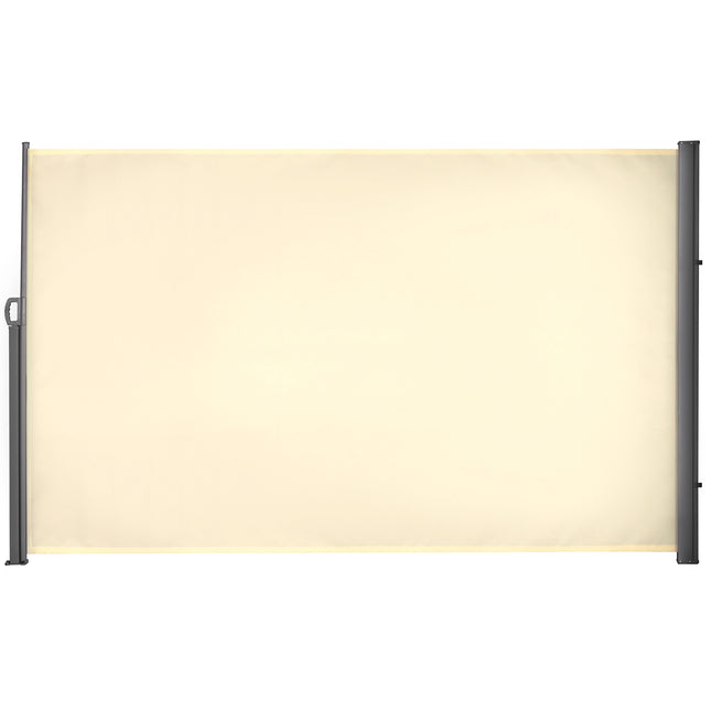 Retractable Outdoor Sun Awning Privacy Screen 300x180cm - Cream White