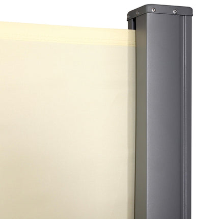 Retractable Outdoor Sun Awning Privacy Screen 300x180cm - Cream White