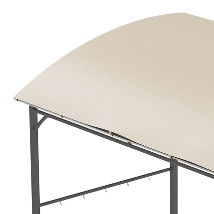 2.2 x 1.5 Metre BBQ Grill Gazebo Tent with Metal Frame and Hooks - Beige