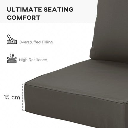 Outdoor Deep Seating Chair Replacement Seat and Back Cushion - Dark Grey
