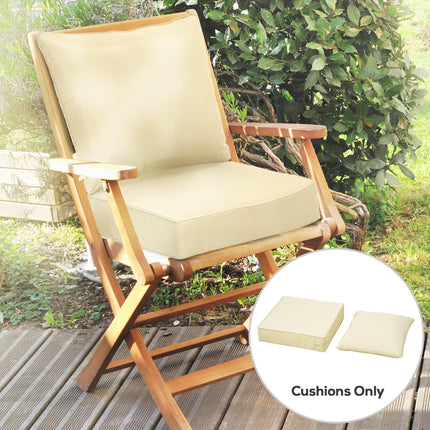 2 Piece Outdoor Patio Cushion Set with Thick Olefin Covers - Grey