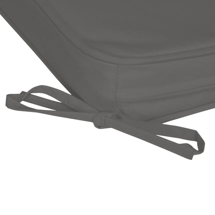 Set of 6 Thick Padded Chair Cushions for Indoor & Outdoor Use - Grey