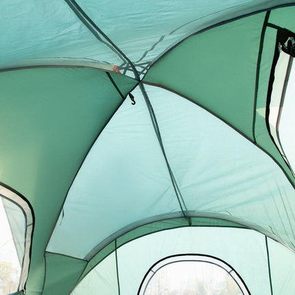 5-6 Person Dome Camping Tent with UV Protection and Water Resistance - Dark Green