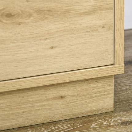 Chest of Four Rattan Weave Panel Drawers - Wood-Effect
