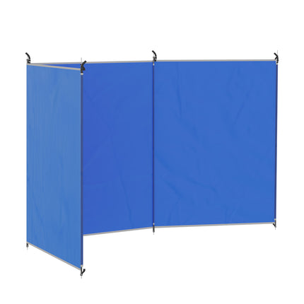 Foldable Portable Camping Windbreak 4.5x1.5m Water-Resistant Fabric - Blue