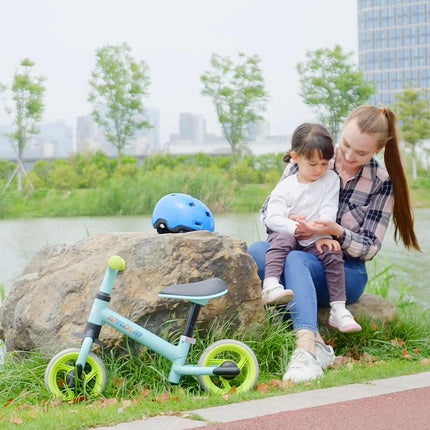 Adjustable Lightweight Kids Balance Bike with EVA Wheels - Green