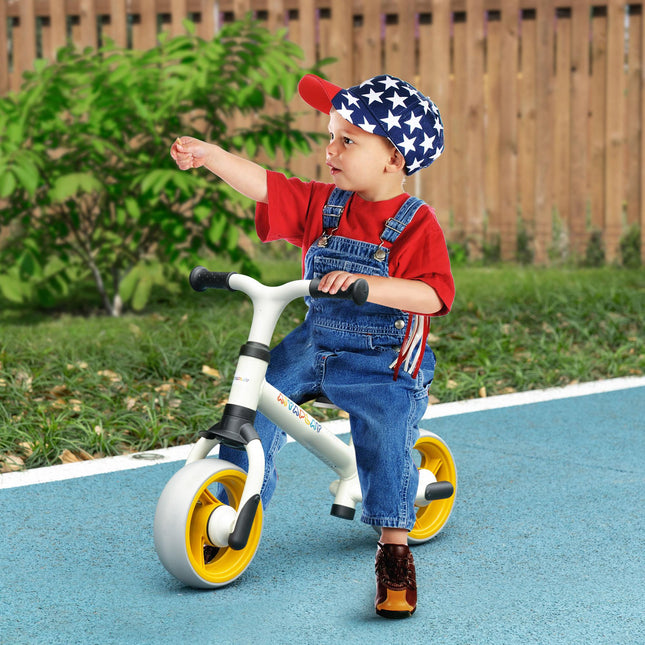 Adjustable Lightweight Kids Balance Bike with EVA Wheels - Orange