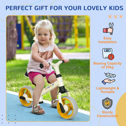 Adjustable Lightweight Kids Balance Bike with EVA Wheels - Orange