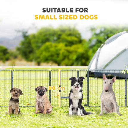 Heavy Duty 16-Panel Puppy Playpen for Small & Medium Dogs - Grey