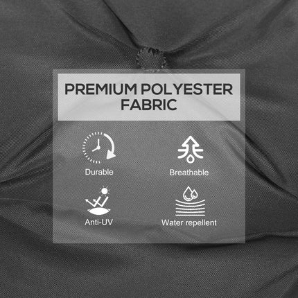 Set of 2 Outdoor Seat Cushions with Backrest, Water Resistant - Grey
