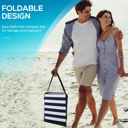 Set of 2 Foldable Garden Beach Chair Mat, Outdoor Sun Lounger Seats with Adjusta