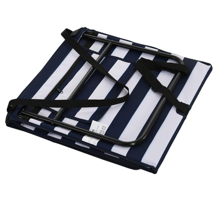 Set of 2 Foldable Garden Beach Chair Mat, Outdoor Sun Lounger Seats with Adjusta