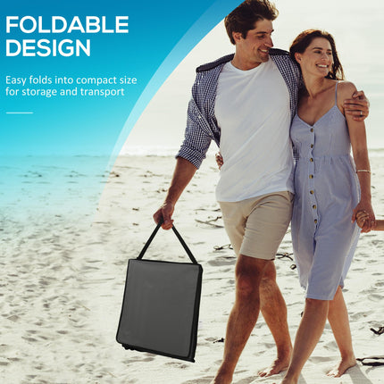 Set of 2 Foldable Garden Beach Chair Mat, Outdoor Sun Lounger Seats with Adjusta