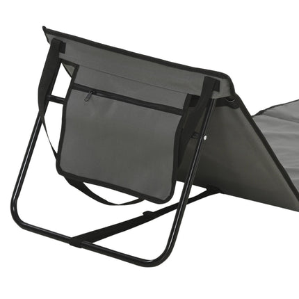 Set of 2 Foldable Garden Beach Chair Mat, Outdoor Sun Lounger Seats with Adjusta