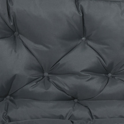 2 Seater Garden Bench Cushion with Back Support - Dark Grey