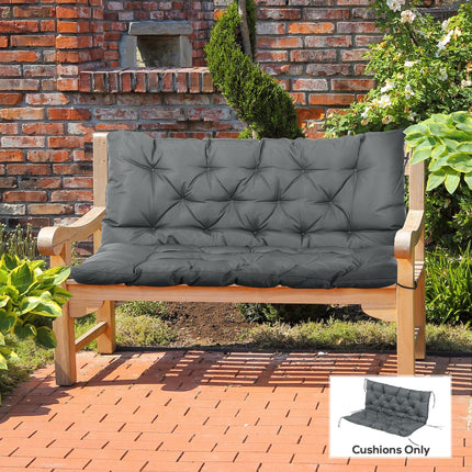 Garden Bench Cushion for 2 Seater Swing Chair 110 x 120 cm - Dark Grey