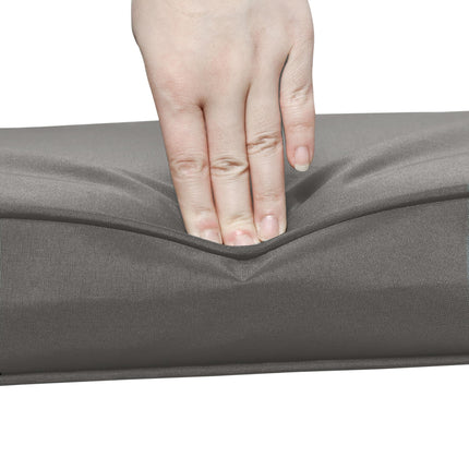 Set of 2 Garden Seat and Back Cushions for Outdoor Furniture - Dark Grey