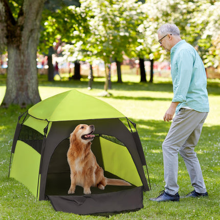 Foldable Waterproof Oxford Dog Cat Tent for Extra Large Dogs - Green
