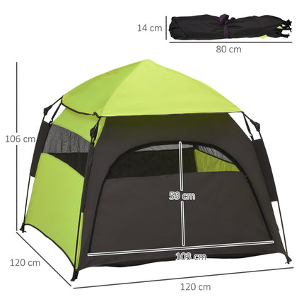 Foldable Waterproof Oxford Dog Cat Tent for Extra Large Dogs - Green