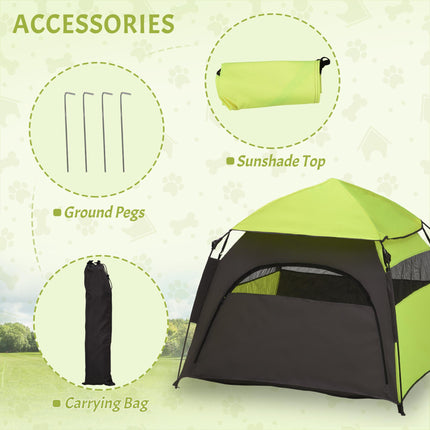 Foldable Waterproof Oxford Dog Cat Tent for Extra Large Dogs - Green