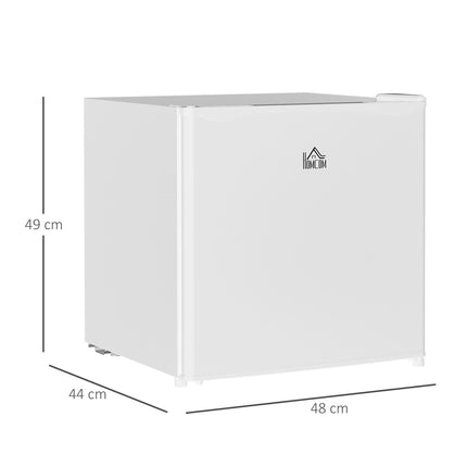 46L Countertop Mini Fridge with Adjustable Temperature & Chiller Box - White