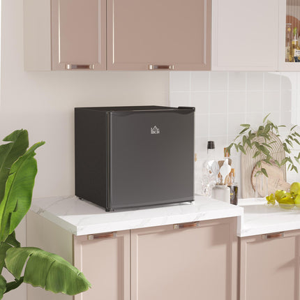 46L Countertop Mini Fridge with Chill Box and Adjustable Temperature Control - White
